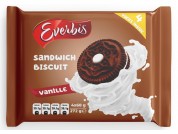 Печиво цукрове «Everbis» з какао  і ванільною начинкою 